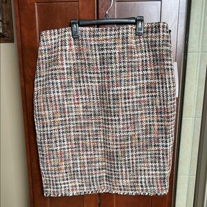 Calvin Kline Multicolor Tweed Pencil Skirt Size 14